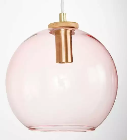 Maisons Du Monde Suspensions Suspension 4 Globes En Verre Teinté Rose Et Hêtre 2 Maisons Du Monde Suspensions Suspension 4 Globes En Verre Teinté Rose Et Hêtre – Image 2