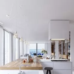 Hoopzi Suspensions Suspension 5 Fils électriques En Tissu Blanc 3,5m Douille Blanche -Luminaires Soldes suspension 5 fils electriques en tissu blanc 3 5m douille blanche 2