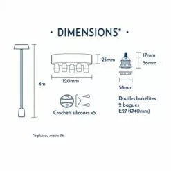 Hoopzi Suspensions Suspension 5 Fils électriques En Tissu Ficelle -Luminaires Soldes suspension 5 fils electriques en tissu ficelle 2