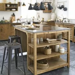 Maisons Du Monde Suspensions Suspension 6 Abat-jours En Métal Noir Et Manguier -Luminaires Soldes suspension 6 abat jours en metal noir et manguier 1000 3 1 201844 5