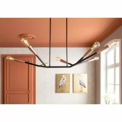 Kare Design Suspensions Suspension 7 Branches En Acier Noir Et Cuivré -Luminaires Soldes suspension 7 branches en acier noir et cuivre 2