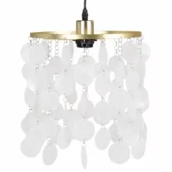 Maisons Du Monde Suspensions Suspension à Pampilles En Nacre écrue Et Métal Doré