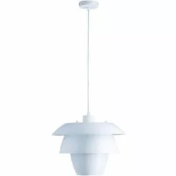 ATHM DESIGN Suspensions Suspension Abat Jour Métal Blanc