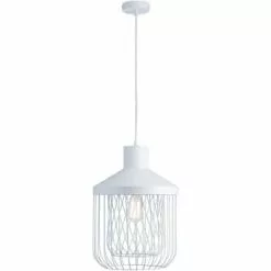 ATHM DESIGN Suspensions Suspension Abat Jour Métal Blanc -Luminaires Soldes suspension abat jour metal blanc 27