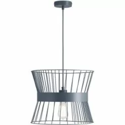 ATHM DESIGN Suspensions Suspension Abat Jour Métal Blanc -Luminaires Soldes suspension abat jour metal gris 1