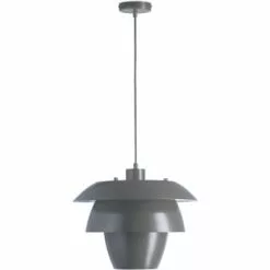 ATHM DESIGN Suspensions Suspension Abat Jour Métal Blanc -Luminaires Soldes suspension abat jour metal gris