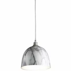 ATHM DESIGN Suspensions Suspension Abat Jour Métal Gris Effet Marbre