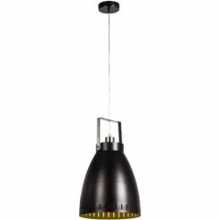 ATHM DESIGN Suspensions Suspension Abat Jour Métal Noir -Luminaires Soldes suspension abat jour metal noir 3