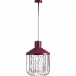 ATHM DESIGN Suspensions Suspension Abat Jour Métal Rouge -Luminaires Soldes suspension abat jour metal rouge 6