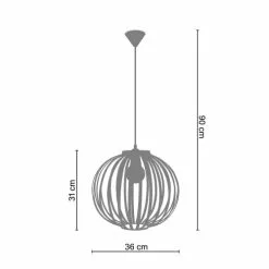 Tosel Suspensions Suspension Acier Marron -Luminaires Soldes suspension acier marron 2