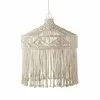 Maisons Du Monde Suspensions Suspension Avec Abat-jour Tressé En Macramé Coloris Blanc