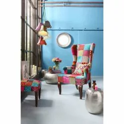 Kare Design Suspensions Suspension Bohème 5 Abat-jours En Tissu -Luminaires Soldes suspension boheme 5 abat jours en tissu 4