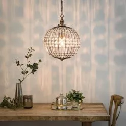 Luminaires Soldes 2022 -Luminaires Soldes suspension boule a pampilles et metal 1000 11 5 197092 2