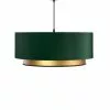 Kauze Luminaires Suspensions Suspension Chic Moma Vert Et Or Ø 40cm