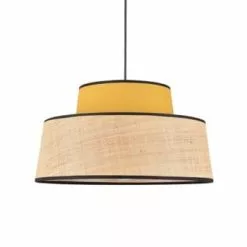 Corep Suspensions Suspension Coton Et Raphia D38cm -Luminaires Soldes suspension coton et raphia d38cm 3