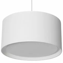 Metropolight Suspensions Suspension Cylindre Avec Diffuseur Textile Gris D39cm -Luminaires Soldes suspension cylindre avec diffuseur textile blanc d39cm