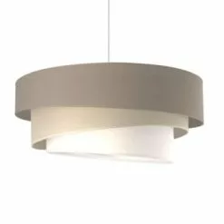 Metropolight Suspensions Suspension Cylindre Textile Beige D58cm -Luminaires Soldes suspension cylindre textile beige d58cm 4