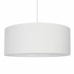 Metropolight Suspensions Suspension Cylindre Textile Blanc D48cm
