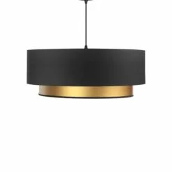 Kauze Luminaires Suspensions Suspension Déco Chic Noir Et Or Ø 35cm