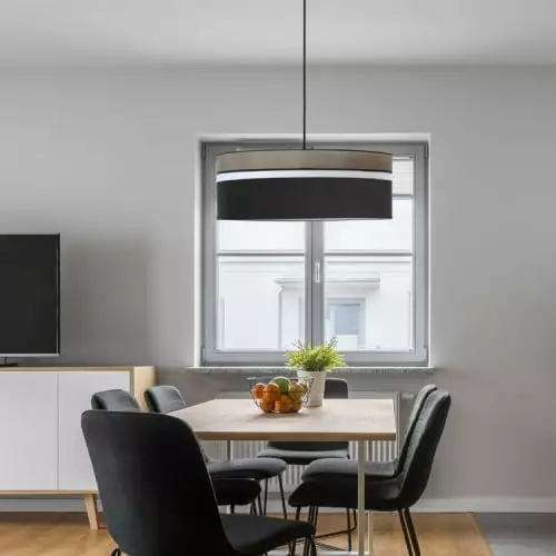 Kauze Luminaires Suspensions Suspension Déco Noir Et Gris Ø 55 2 Kauze Luminaires Suspensions Suspension Déco Noir Et Gris Ø 55 – Image 2