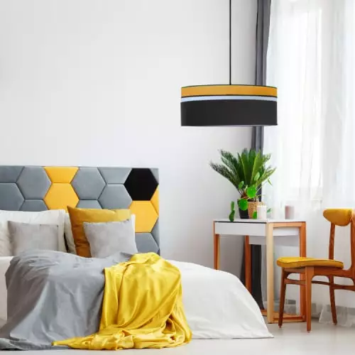 Kauze Luminaires Suspensions Suspension Déco Noir Et Jaune Moutarde Ø 40 2 Kauze Luminaires Suspensions Suspension Déco Noir Et Jaune Moutarde Ø 40 – Image 2