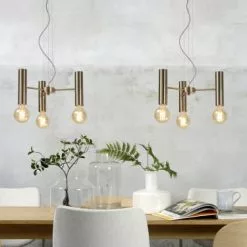 It's About Romi Suspensions Suspension Dorée 3 Lumières -Luminaires Soldes suspension doree 3 lumieres 2