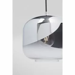 Kare Design Suspensions Suspension En Acier Chromé Et Verre -Luminaires Soldes suspension en acier chrome et verre 2