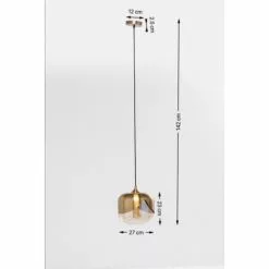 Kare Design Suspensions Suspension En Acier Doré Et Verre -Luminaires Soldes suspension en acier dore et verre 4