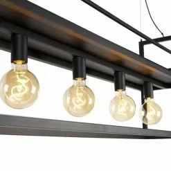 QAZQA Suspensions Suspension En Acier Noir -Luminaires Soldes suspension en acier noir 31