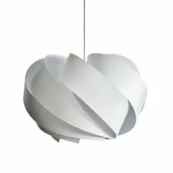 Dyberg Larsen Suspensions Suspension En Acrylique Et Polycarbonate Blanc, H 35 Cm D 50 Cm