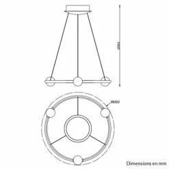 Laurie Lumière Suspensions Suspension En Aluminium Dore 9 Laurie Lumière Suspensions Suspension En Aluminium Dore -Luminaires Soldes suspension en aluminium dore 2