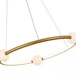 Laurie Lumière Suspensions Suspension En Aluminium Dore 11 Laurie Lumière Suspensions Suspension En Aluminium Dore -Luminaires Soldes suspension en aluminium dore 3