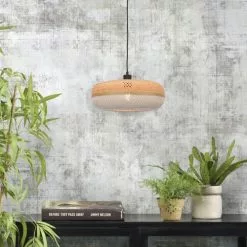 Good & Mojo Suspensions Suspension En Bambou Blanc H17cm -Luminaires Soldes suspension en bambou blanc h17cm 2