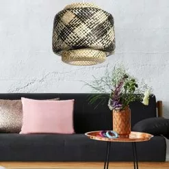 Lussiol Lighting Suspensions Suspension En Bambou Noir D. 40 Cm -Luminaires Soldes suspension en bambou noir d 40 cm 2