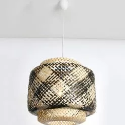 Lussiol Lighting Suspensions Suspension En Bambou Noir D. 40 Cm -Luminaires Soldes suspension en bambou noir d 40 cm 4