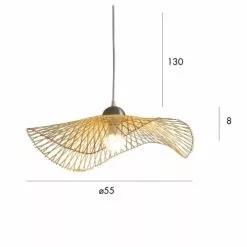 Now’s Home Suspensions Suspension En Bambou Tressé D55 -Luminaires Soldes suspension en bambou tresse d55 6