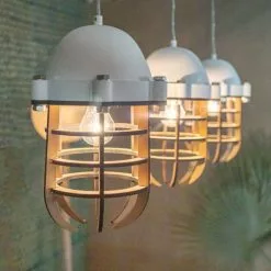 Now’s Home Suspensions Suspension En Bois Et Métal Blanc -Luminaires Soldes suspension en bois et metal blanc 2