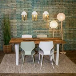 Now’s Home Suspensions Suspension En Bois Et Métal Blanc -Luminaires Soldes suspension en bois et metal blanc 4