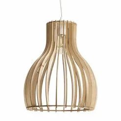 Lussiol Lighting Suspensions Suspension En Bois Naturel D. 28 Cm