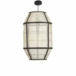 Mica Decorations Suspensions Suspension En Bois Noir Et Lin