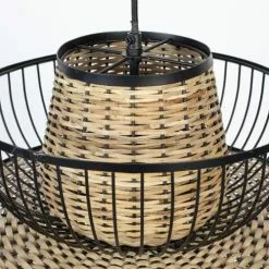 Drawer Suspensions Suspension En Cannage D40x35cm Naturel -Luminaires Soldes suspension en cannage d40x35cm naturel 3
