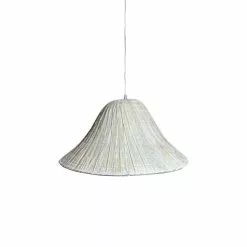 Now’s Home Suspensions Suspension En Feuilles De Palmier Blanche 55x28cm
