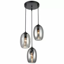 Keria Suspensions Suspension En Glass Noir -Luminaires Soldes suspension en glass noir 14