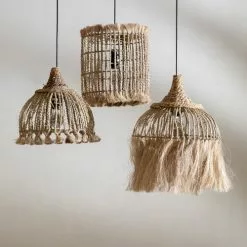 Bazar Bizar Suspensions Suspension En Herbe D'abaca Naturel -Luminaires Soldes suspension en herbe d abaca naturel 3