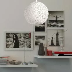 Lussiol Lighting Suspensions Suspension En Métal Blanc D. 30 Cm -Luminaires Soldes suspension en metal blanc d 30 cm 3