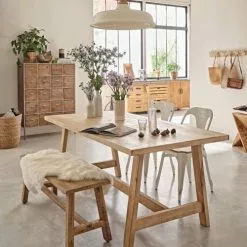 Maisons Du Monde Suspensions Suspension En Métal Coloris Ivoire Et Manguier -Luminaires Soldes suspension en metal coloris ivoire et manguier 1000 15 1 165272 11