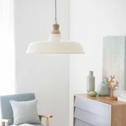 Maisons Du Monde Suspensions Suspension En Métal Coloris Ivoire Et Manguier -Luminaires Soldes suspension en metal coloris ivoire et manguier 1000 15 1 165272 6