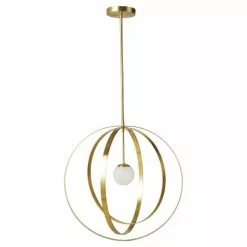 Maisons Du Monde Suspensions Suspension En Métal Doré Et Globe En Verre Sablé