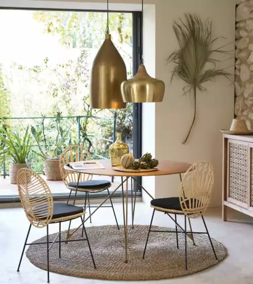 Maisons Du Monde Suspensions Suspension En Métal Doré Et Manguier 5 Maisons Du Monde Suspensions Suspension En Métal Doré Et Manguier – Image 5