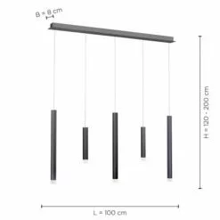 Paul Neuhaus Suspensions Suspension En Métal Noir -Luminaires Soldes suspension en metal noir 17